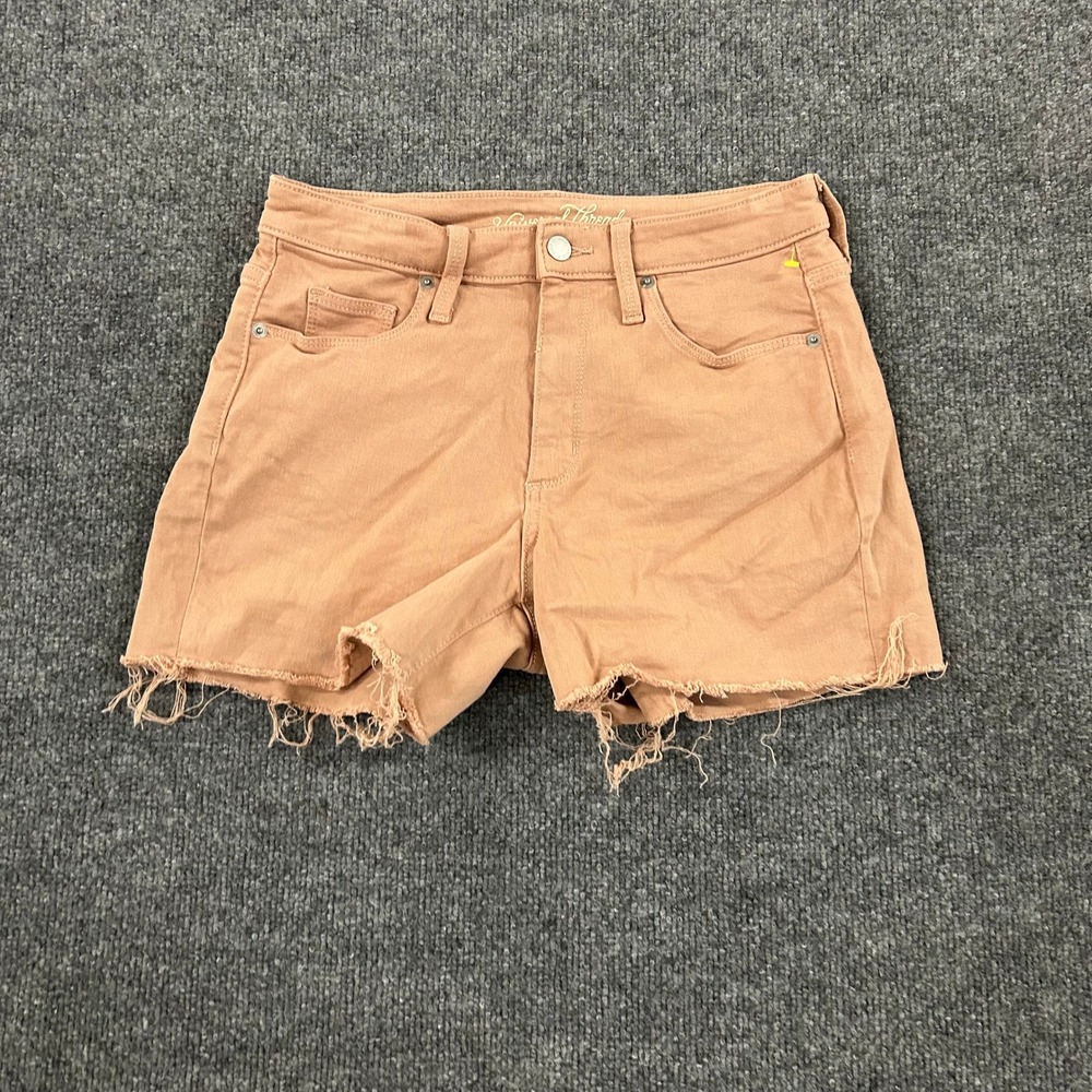 Universal Thread Shorts Womens Size 4/27 Peach Clay High Rise Raw Hem Denim
